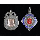 2 hallmarked silver football medals - 1925-6 Littleton United FC