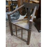 Antique oak turners chair