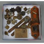 Collection of militaria to include medal, badges etc