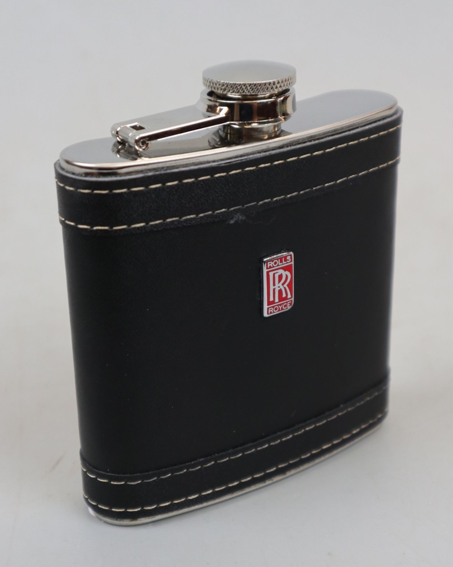 Rolls Royce 1979 L/E leather covered hip flask - Part of the RR range to celebrate 75 years