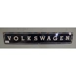 Original enamel sign - Volkswagen - Approx size: 75cm x 12.5cm