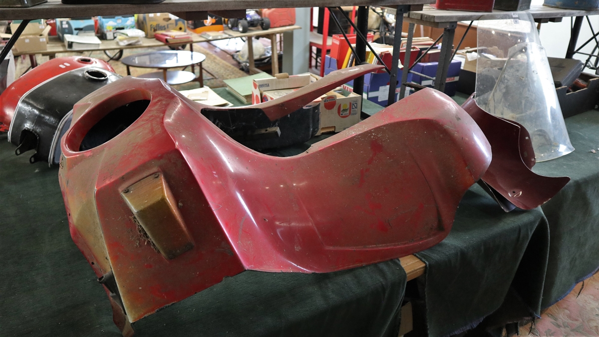 Glass fibre Dolphin fairing together with glass fibre motorcycle leg shields etc - Image 2 of 2