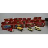 Collection of die cast model vehicles, some in original boxes