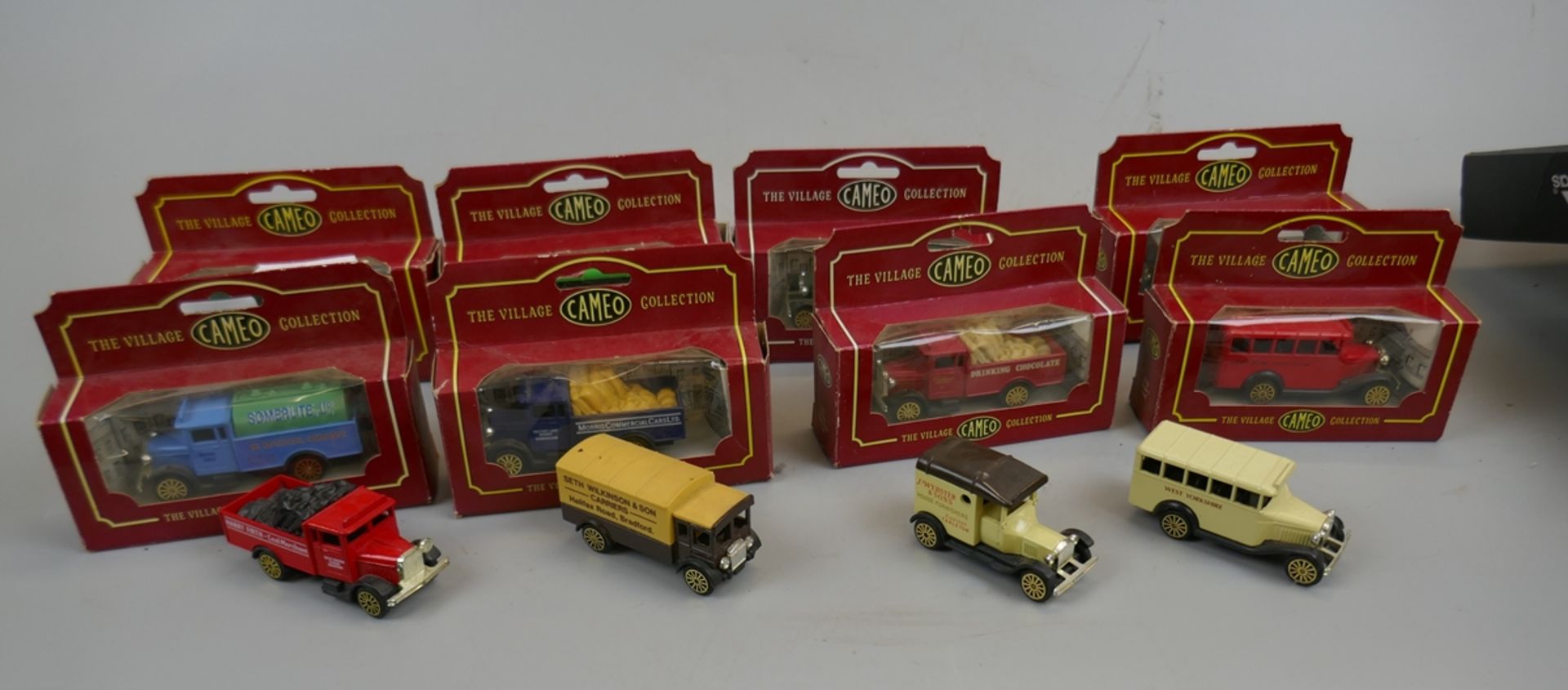 Collection of die cast model vehicles, some in original boxes