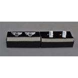 Pair of Rolls Royce cufflinks together with a pair of Bentley ones