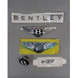 Bentley GT, GTC, Mulsanne 8 front and rear badges - new old stock