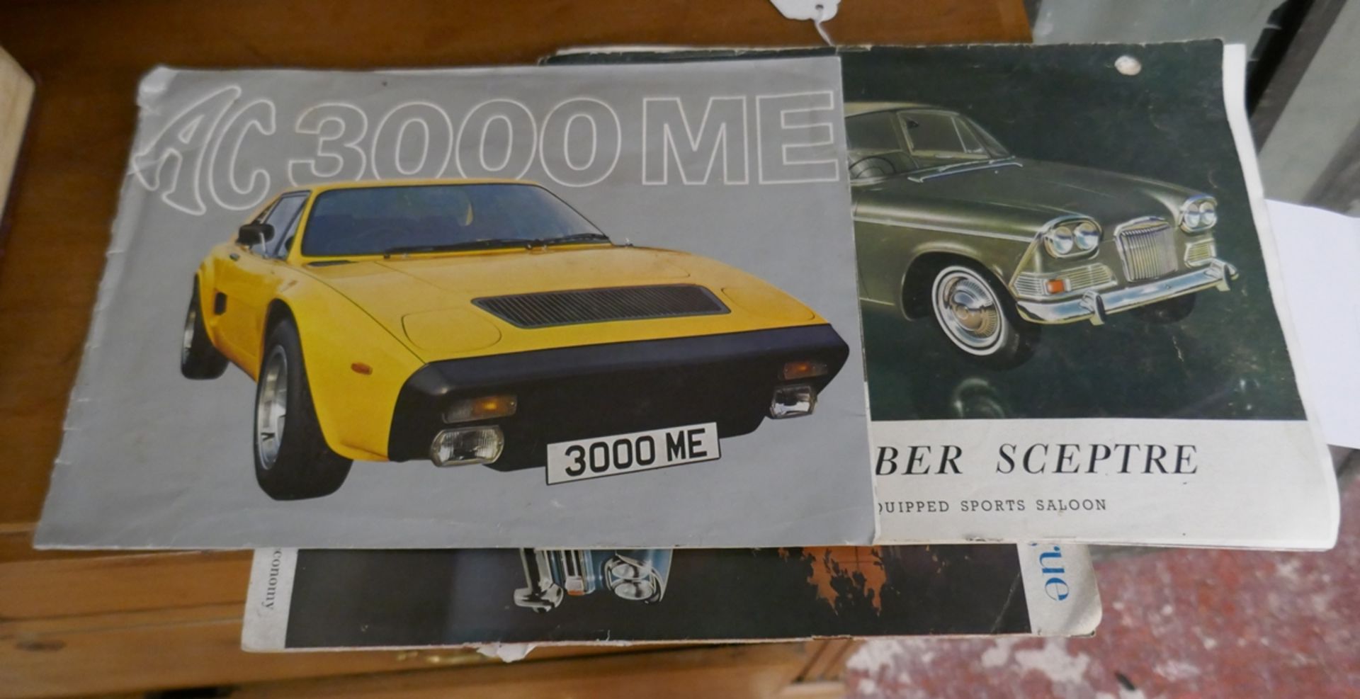 3 vintage car brochures