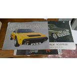 3 vintage car brochures