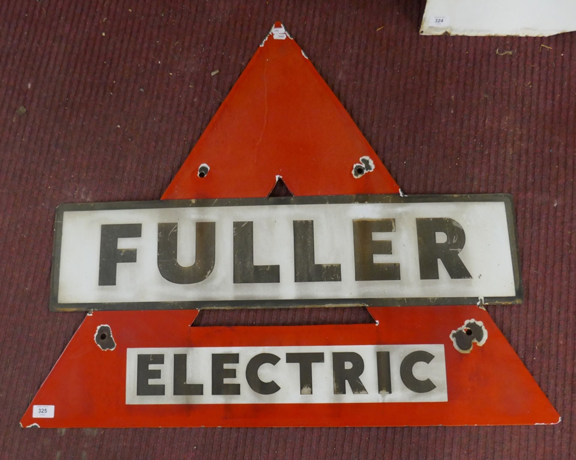 Original enamel sign - Fuller Electric - Approx size: 95cm x 80cm