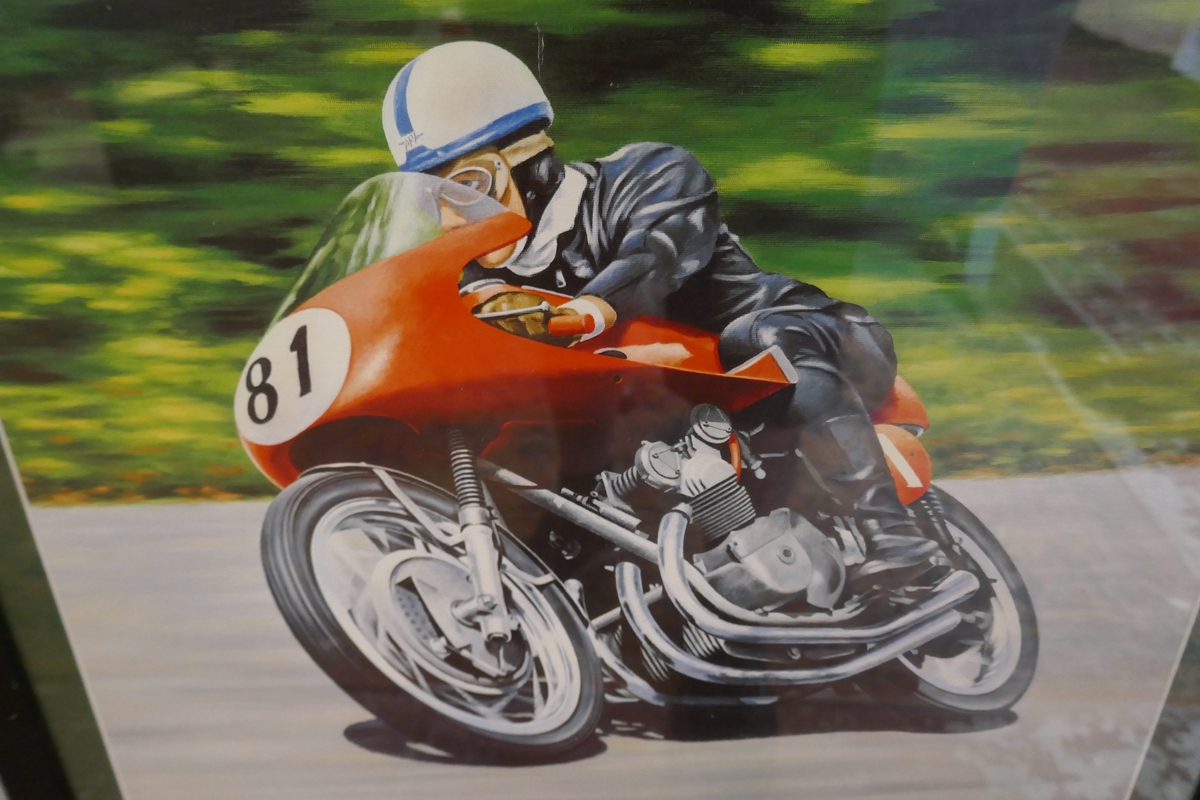 John Sutees 1950s motorcycle print - Approx image size: 42cm x 35cm - Image 2 of 4