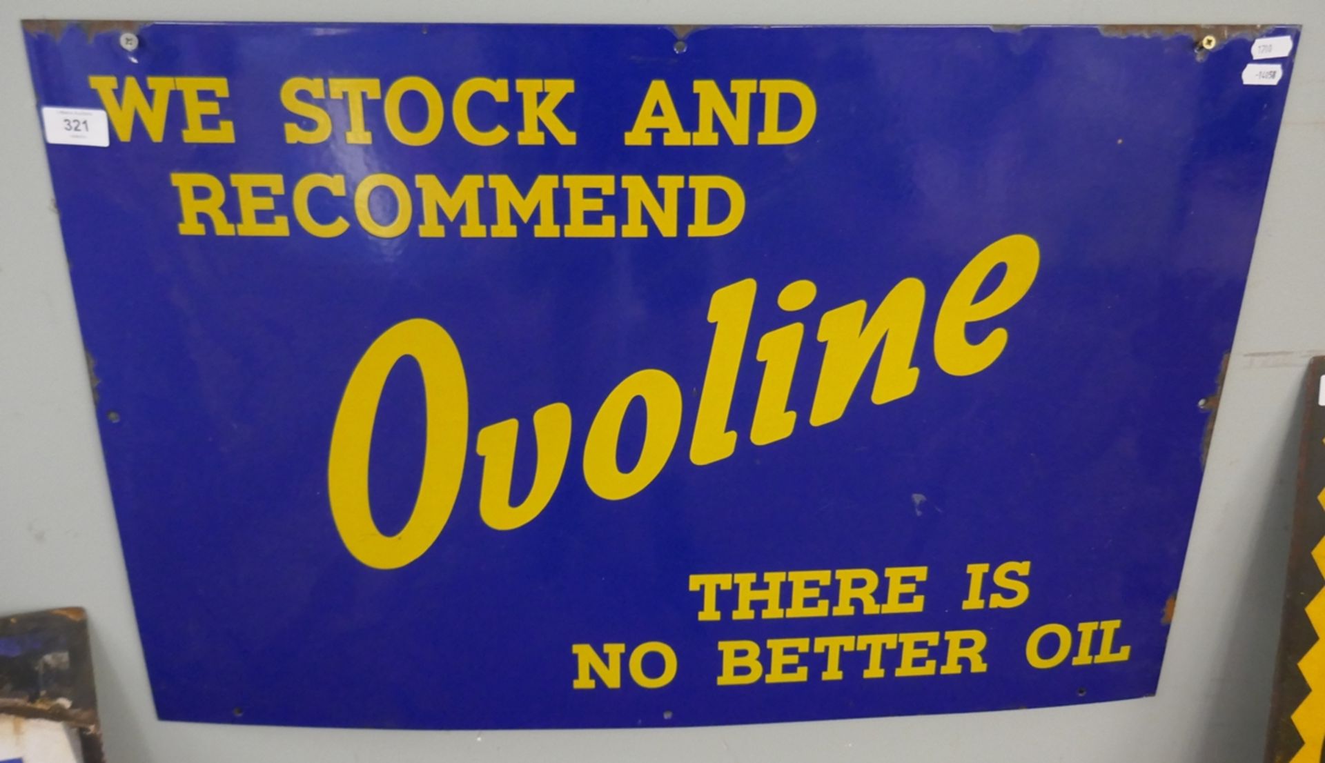 Original enamel sign - Ovoline - Approx size: 77cm x 51cm