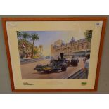 Signed Tony Smith L/E print - Lotus Victorious - Approx size: 45cm x 32cm
