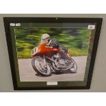 John Sutees 1950s motorcycle print - Approx image size: 42cm x 35cm