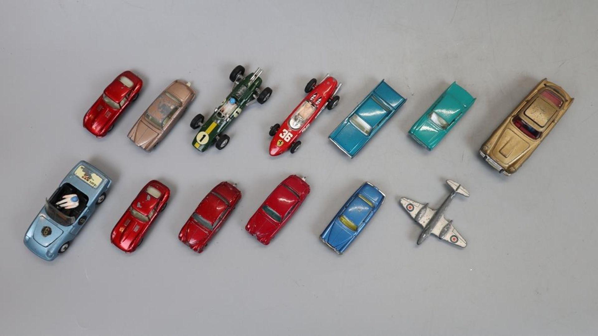 13 diecast Husky, Corgi, Dinky and Matchbox cars to include James Bond DB5 1st issue - Image 2 of 2