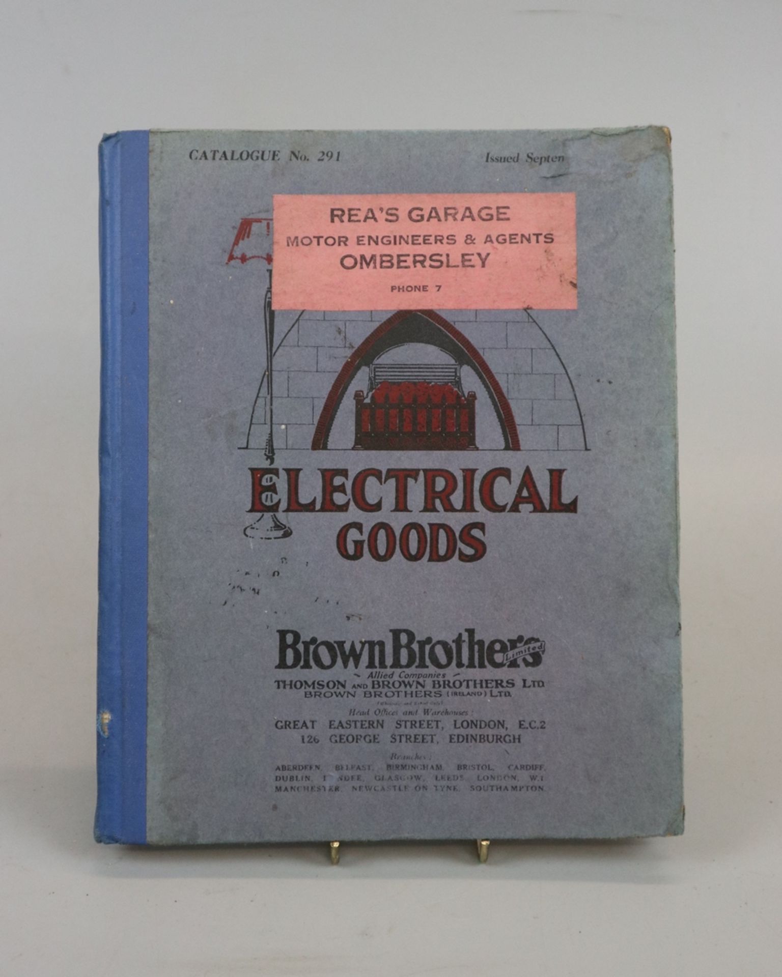 1929/30 electrical goods catalogue book ex Rea's garage Ombersley