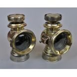 Pair of Lucas 'King of the Road' brass car lights circa 1900 - 1914