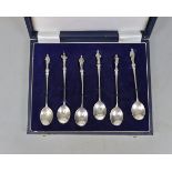 Cased set of hallmarked silver Birmingham centenary spoons - Approx weight: 72g