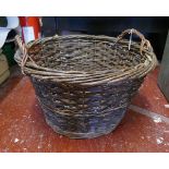 Large wicker log basket