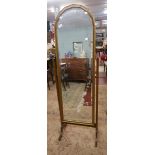 Bevelled glass cheval mirror