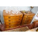 Pair of good quality mahogany bow front chests of 4 drawers - Approx size W: 79cm D: 53cm H: 78cm