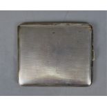 Hallmarked silver cigarette case - Approx weight: 124g