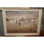 African Oil on Canvas - Natasha Mulundu - Image size: 95cm x 66cm