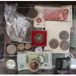 Collection of coins and bank notes