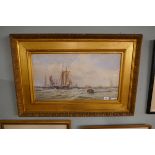 Watercolour by Arthur Wilde Parsons - Shipping scene C19th - Image size: 62cm x 34cm