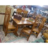 Mackintosh style dining table and 6 chairs