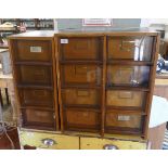 2 vintage watch makers cabinets