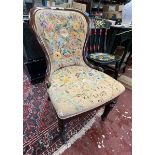 Victorian mahogany upholstered chair