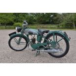 1932 Motobecane 125cc hardtail vintage motorcycle. Dry stored for 35 years. Runs. No documents.