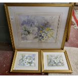 1 large and 2 small watercolours by Sallyann Putnam