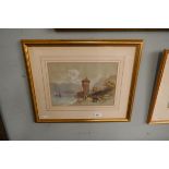 Watercolour by Thomas Miles Richards - Gate on the Rhine - Image size: 33cm x 24cm