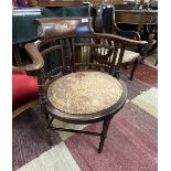 Unusual inlaid Edwardian chair