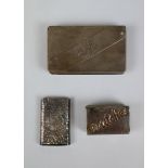 Collection of hallmarked silver match cases - Approx weight: 97g