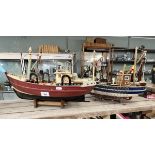 2 model fishing boats