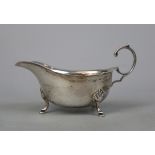 Hallmarked silver sauce boat - Approx weight: 78g