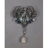 Silver & enamel fairy pendent/brooch