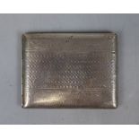 Silver cigarette case - Approx weight: 123g