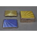 Collection of hallmarked silver and enamel cigarette cases