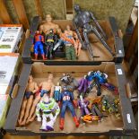 2 boxes of action hero figures