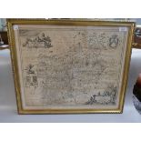 Antique map of Shropshire and Staffordshire