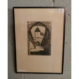 Etching - the Goblin's Tower, Rothenberg by A.P. Thomson