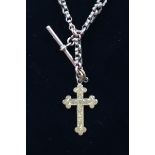 9ct gold crucifix and chain - approx 21g