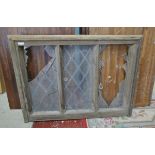 Oak window frame - contains broken glass