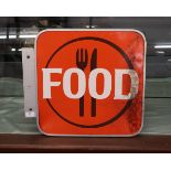 Double sided food sign