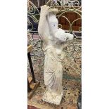 Stone statue of maiden - Approx height: 93cm