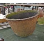 Large iron wash bowl