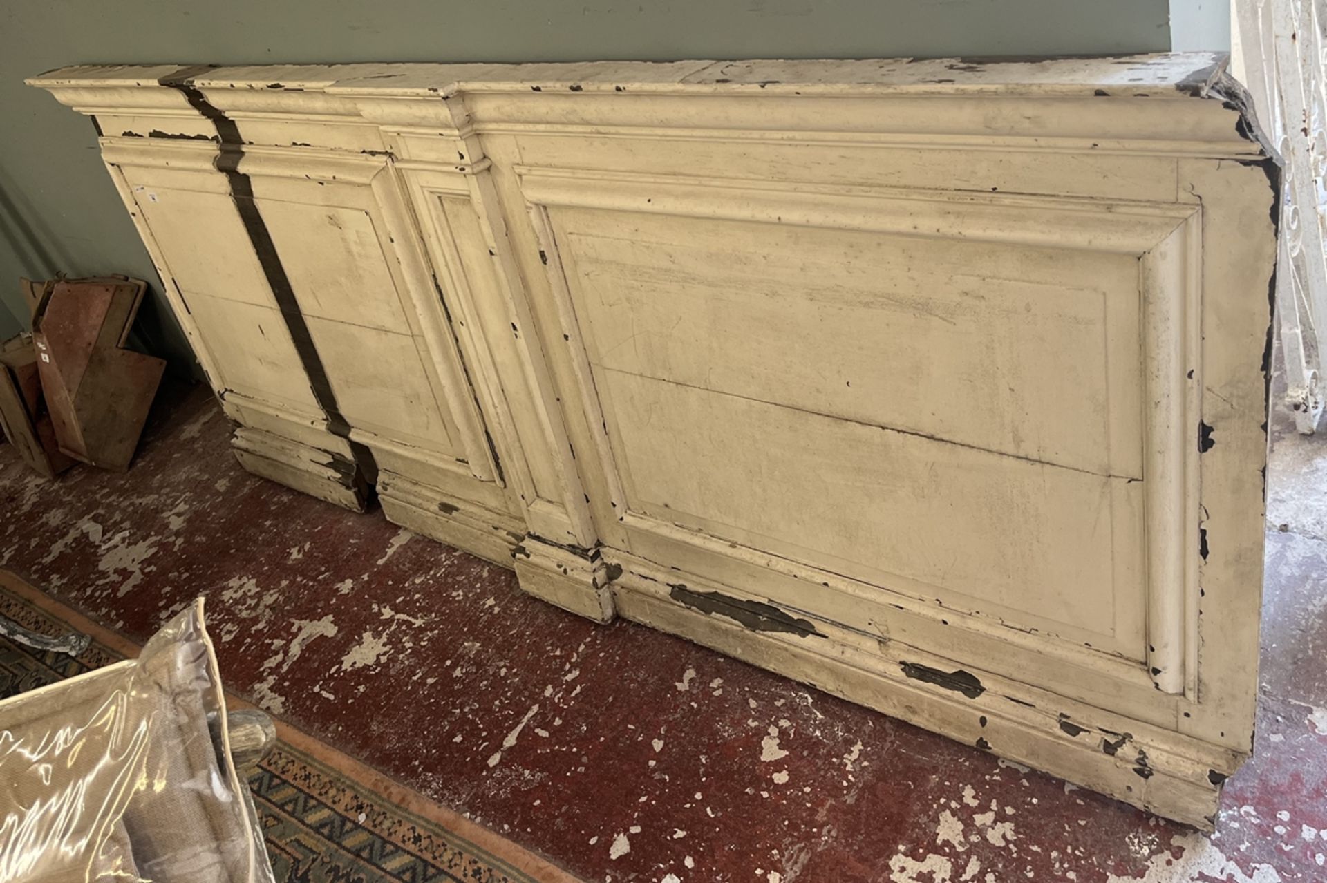 Large piece of wooden wall panelling